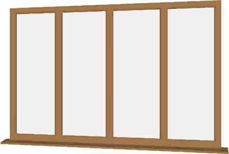 Irish Oak UPVC Window Style 38