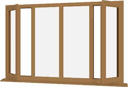Irish Oak UPVC Window Style 39