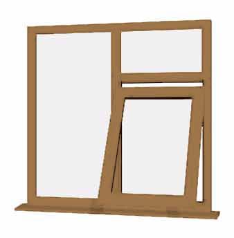 Irish Oak UPVC Window Style 42