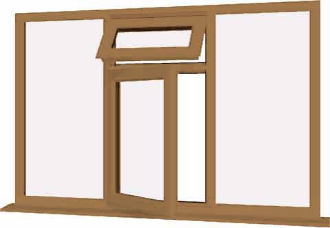 Irish Oak UPVC Window Style 48