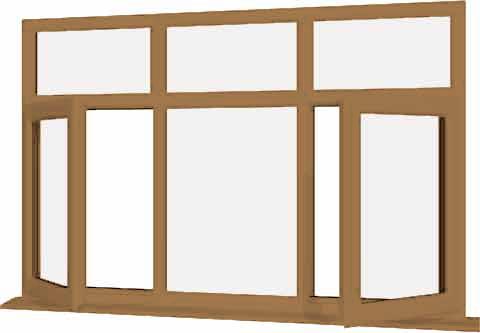 Irish Oak UPVC Window Style 50
