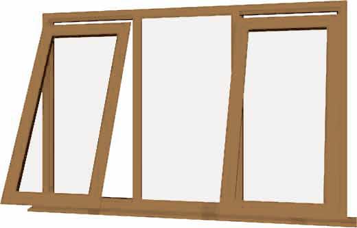 Irish Oak UPVC Window Style 52