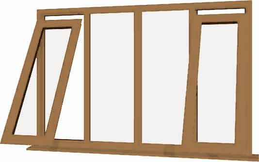 Irish Oak UPVC Window Style 55