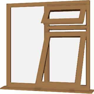 Irish Oak UPVC Window Style 57