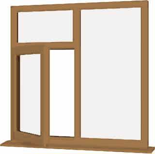 Irish Oak UPVC Window Style 58