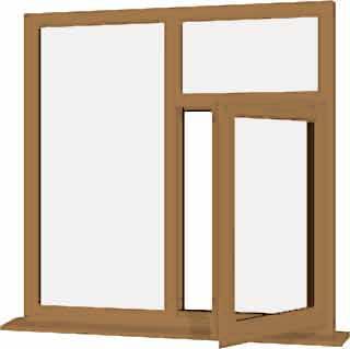 Irish Oak UPVC Window Style 59