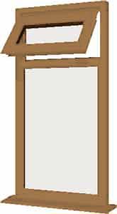 Irish Oak UPVC Window Style 6