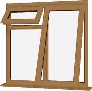 Irish Oak UPVC Window Style 60
