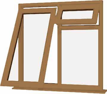 Irish Oak UPVC Window Style 61