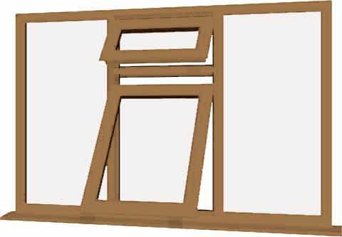 Irish Oak UPVC Window Style 62