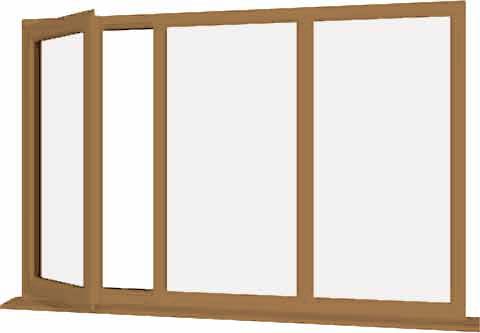 Irish Oak UPVC Window Style 63