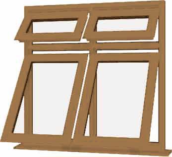 Irish Oak UPVC Window Style 66