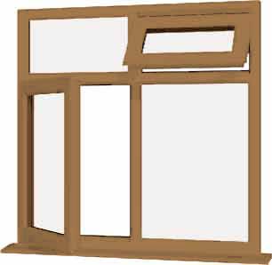 Irish Oak UPVC Window Style 67