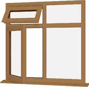 Irish Oak UPVC Window Style 69