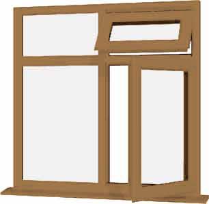 Irish Oak UPVC Window Style 70