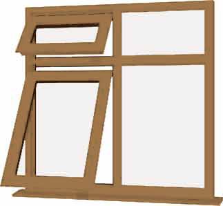 Irish Oak UPVC Window Style 71