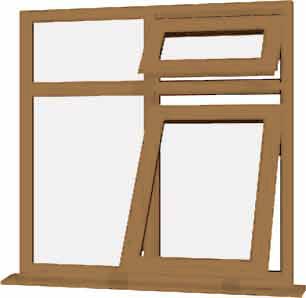 Irish Oak UPVC Window Style 72