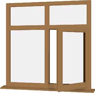 Irish Oak UPVC Window Style 75