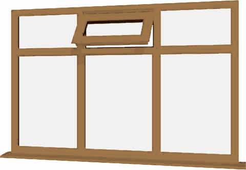 Irish Oak UPVC Window Style 78