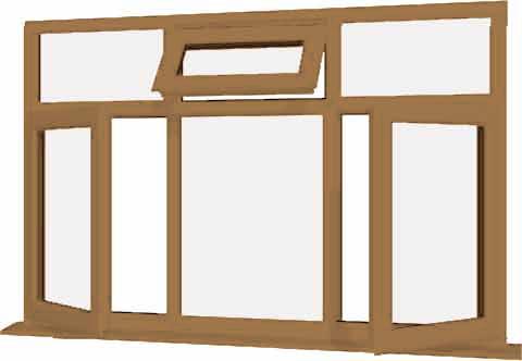 Irish Oak UPVC Window Style 79