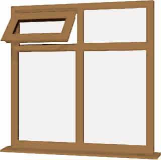 Irish Oak UPVC Window Style 80