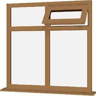 Irish Oak UPVC Window Style 81