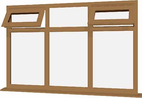Irish Oak UPVC Window Style 82