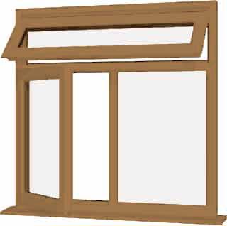 Irish Oak UPVC Window Style 85