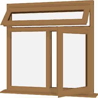 Irish Oak UPVC Window Style 86