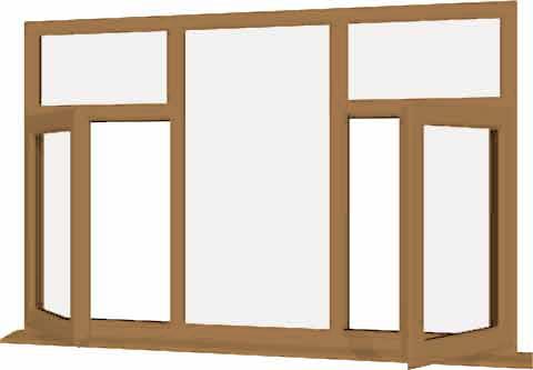 Irish Oak UPVC Window Style 87