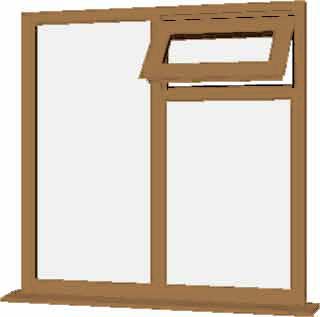 Irish Oak UPVC Window Style 89