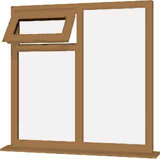 Irish Oak UPVC Window Style 90