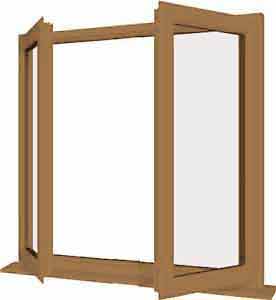 Irish Oak UPVC Window Style French