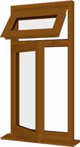 Oak UPVC Window Style 11