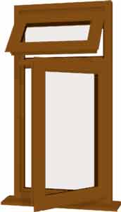 Oak UPVC Window Style 12