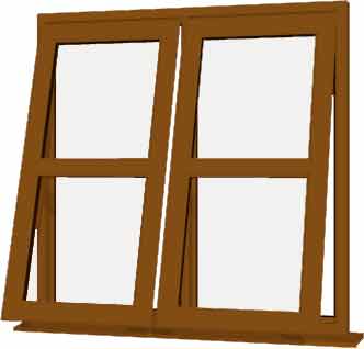 Oak UPVC Window Style 133