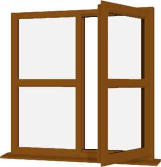Oak UPVC Window Style 166