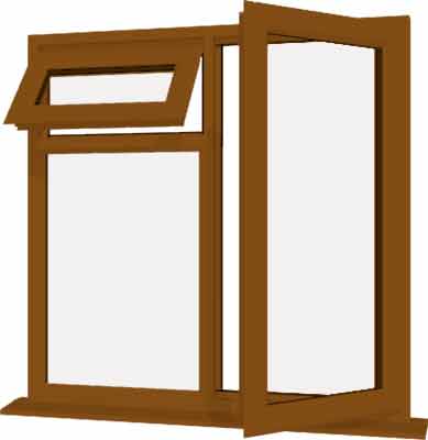 Oak UPVC Window Style 21