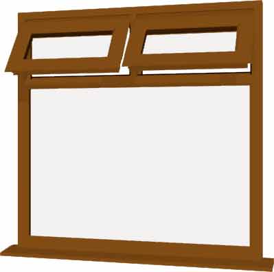 Oak UPVC Window Style 22