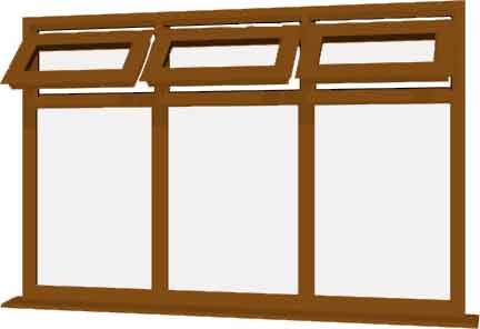 Oak UPVC Window Style 30