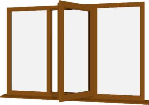 Oak UPVC Window Style 34