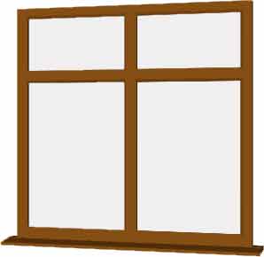 Oak UPVC Window Style 37