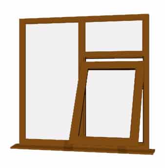 Oak UPVC Window Style 42