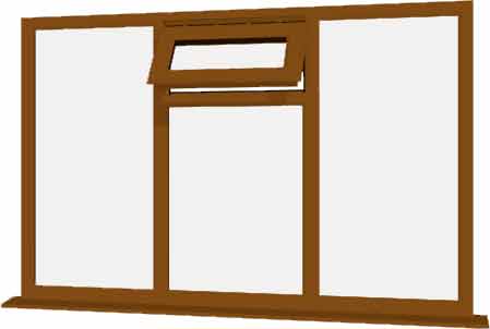 Oak UPVC Window Style 43