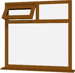 Oak UPVC Window Style 44