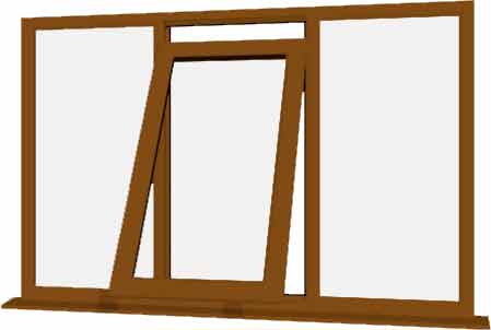 Oak UPVC Window Style 46