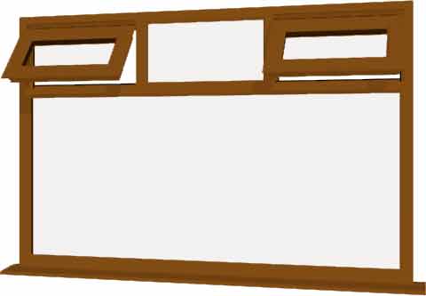 Oak UPVC Window Style 51