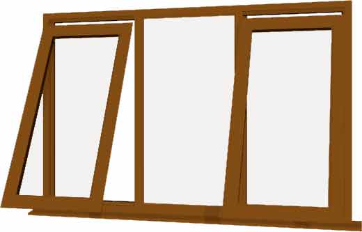 Oak UPVC Window Style 52