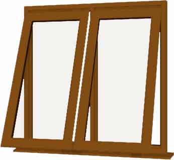 Oak UPVC Window Style 53