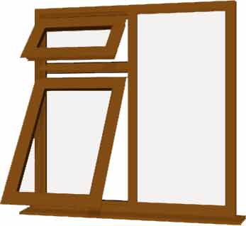 Oak UPVC Window Style 56